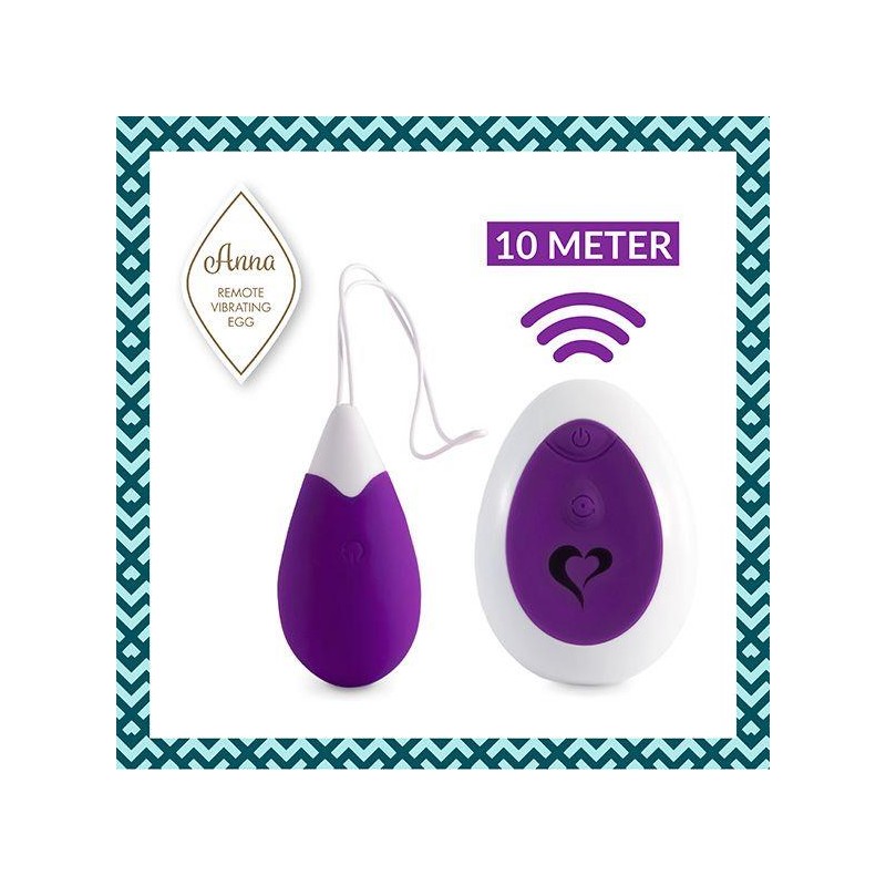 FeelzToys - Anna Vibrating Egg Remote Deep Purple